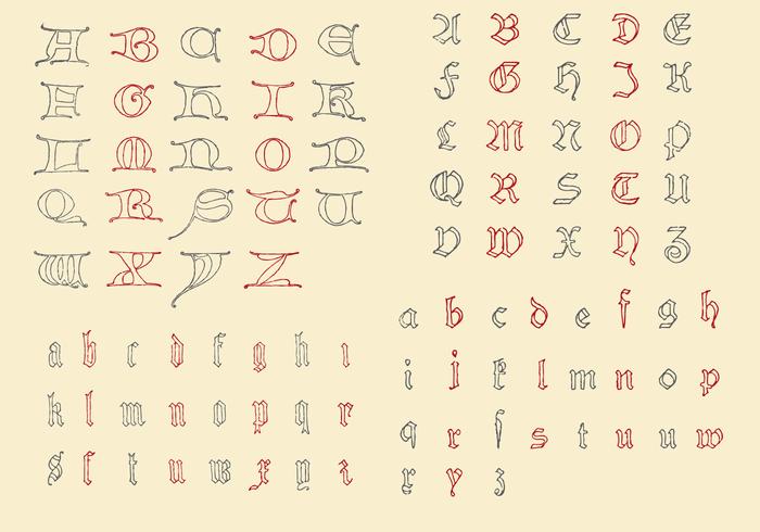 Antieke alfabetjes vector