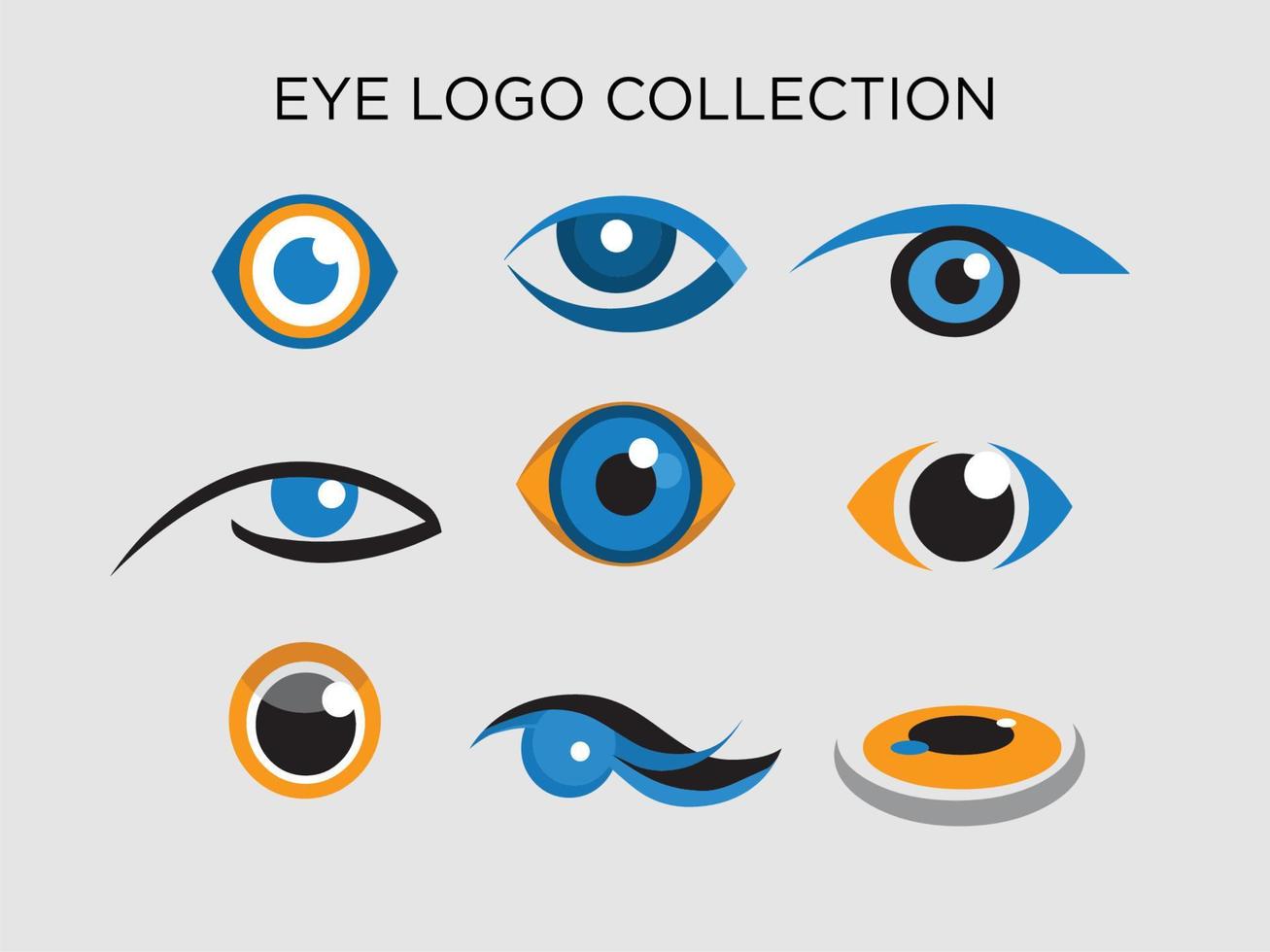 oog bedrijf logo ontwerp ideeën reeks vector