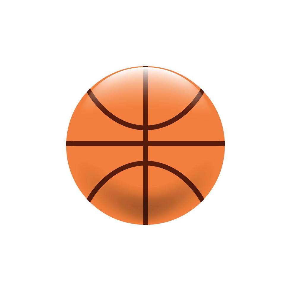 basketbal bal Aan een wit achtergrond, vector. vector