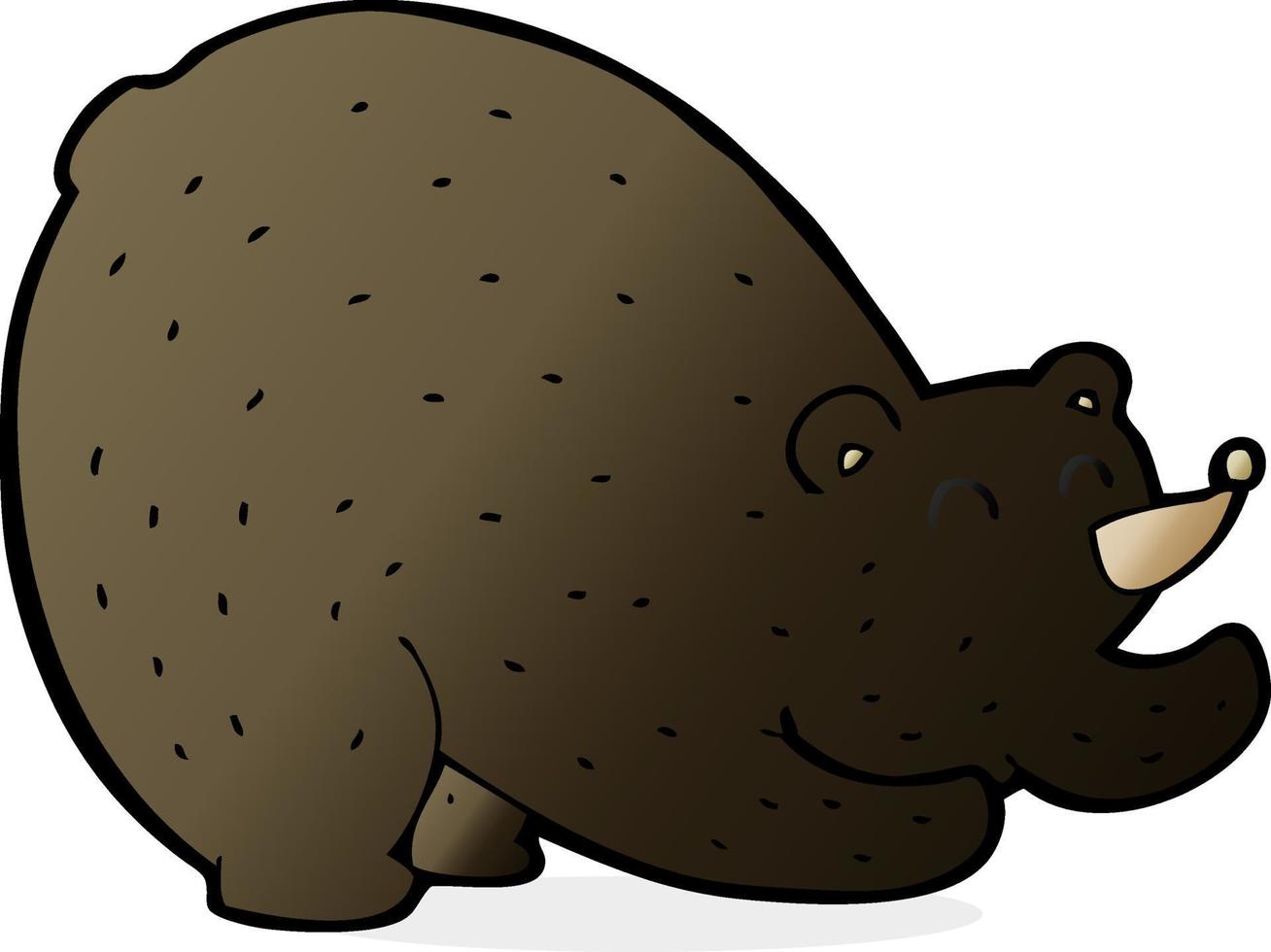 tekenfilm uitrekken zwart beer vector