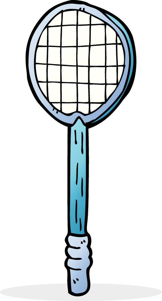 tekenfilm oud tennis racket vector