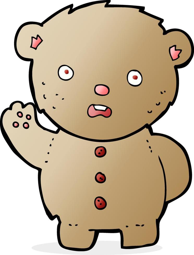 tekenfilm ongelukkig teddy beer vector