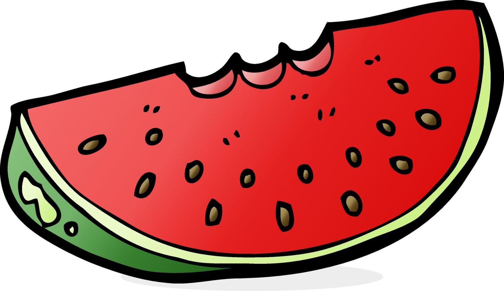 tekenfilm watermeloen plak vector