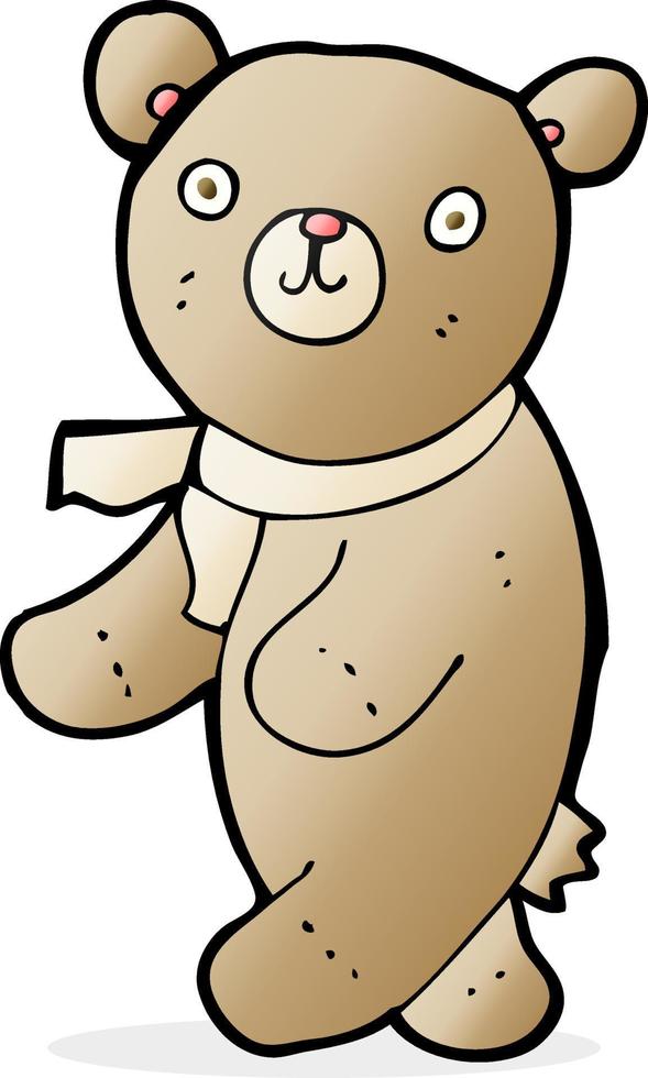 schattige cartoon teddybeer vector