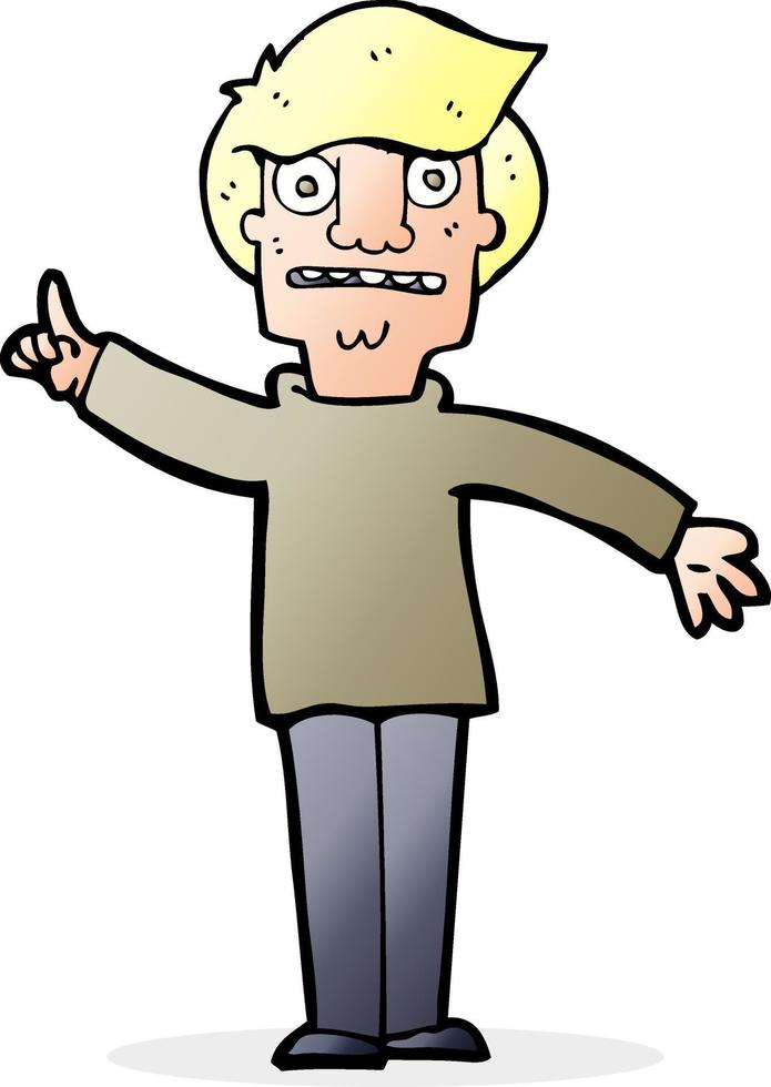 cartoon man die vraag stelt vector