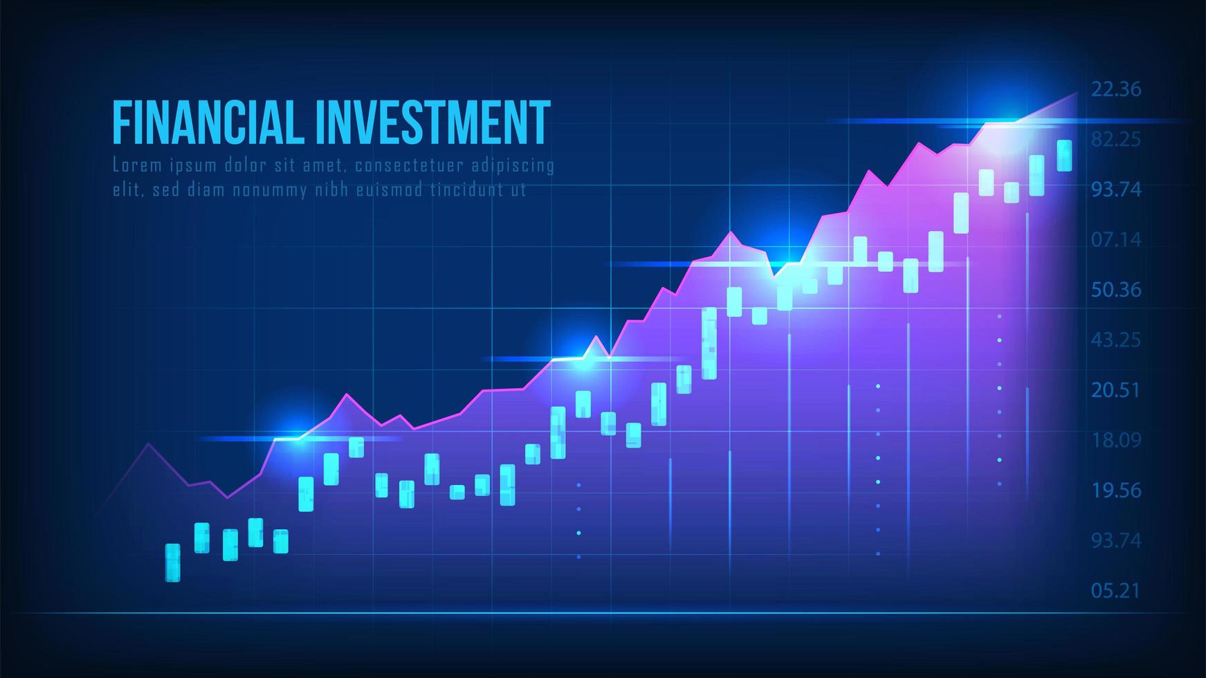 beurs groei grafiek vector