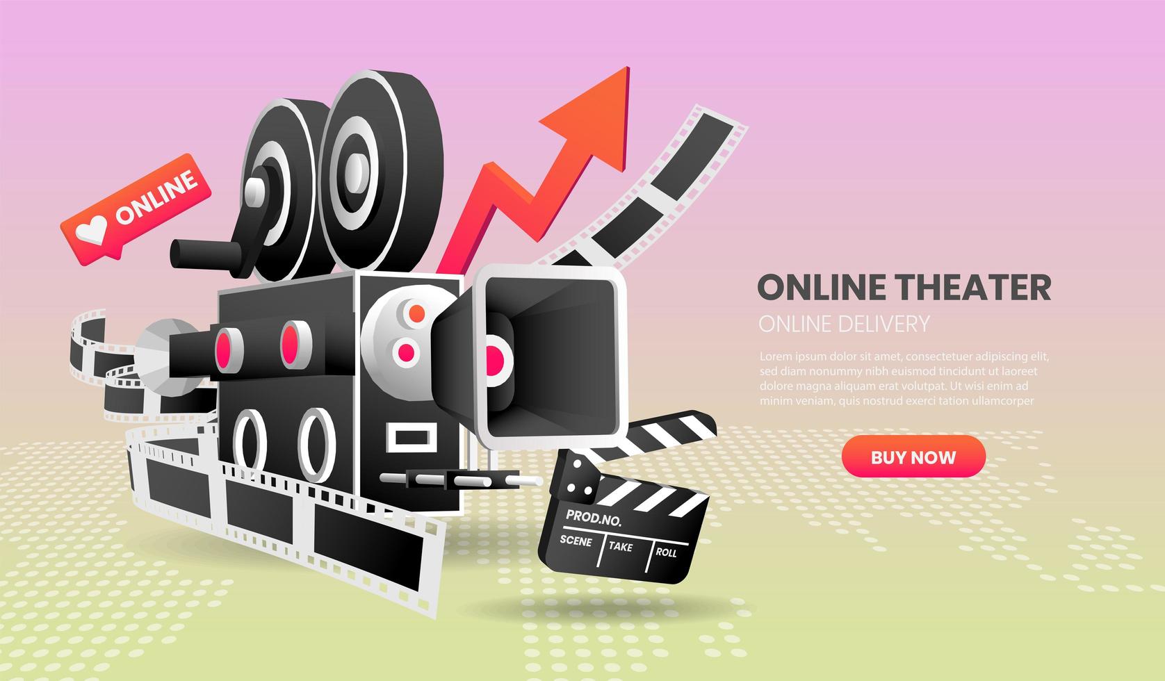 online theaterconcept vector