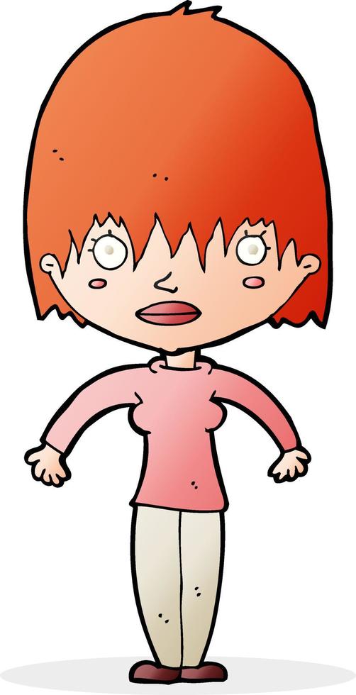 cartoon vrouw staren vector