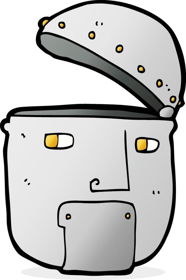 cartoon robot hoofd vector