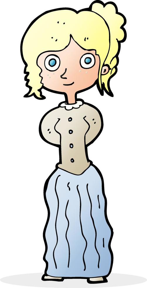 cartoon gelukkige vrouw vector