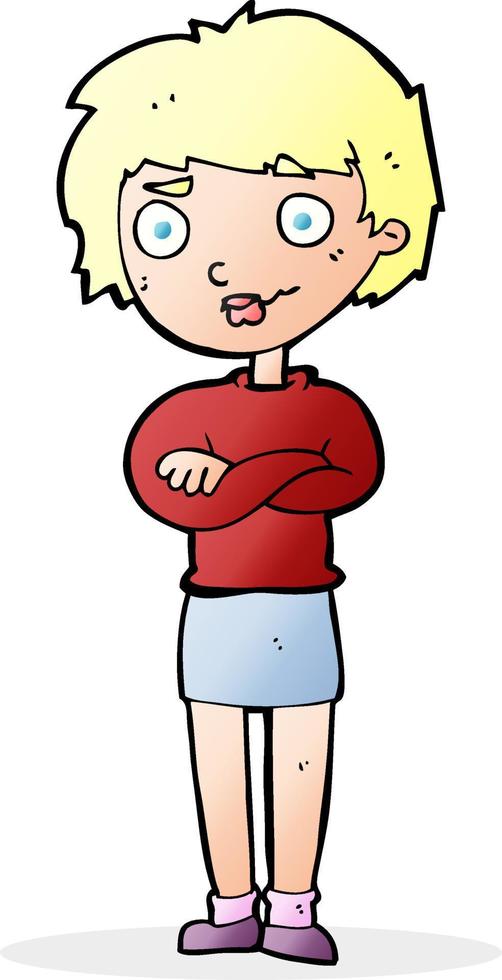 cartoon geërgerde vrouw vector