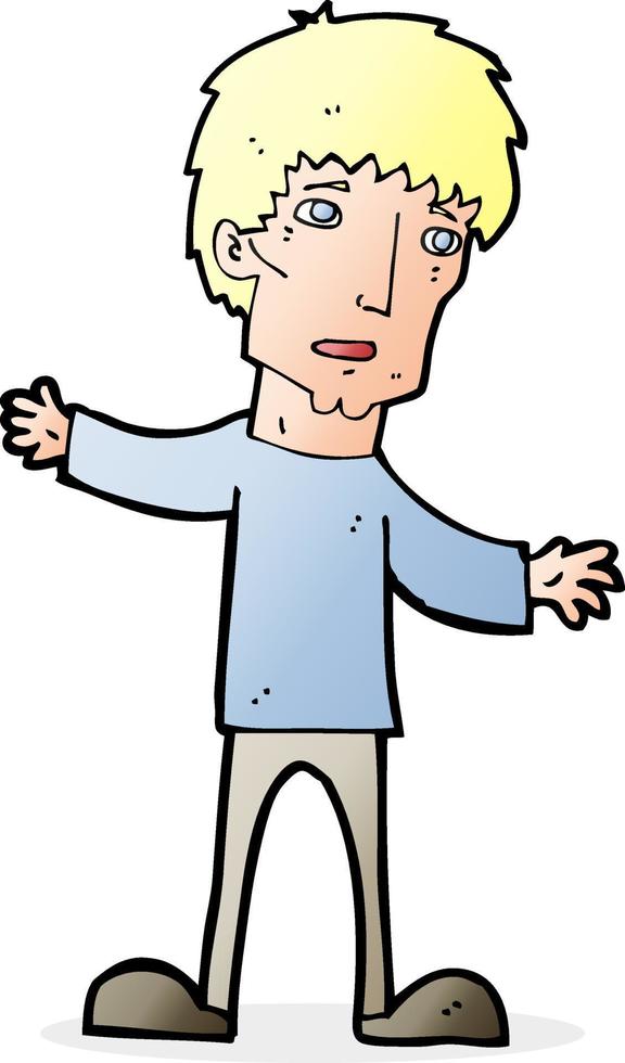 cartoon bezorgde man vector