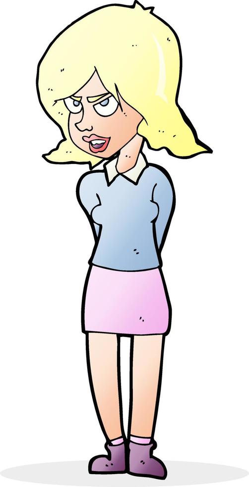 cartoon geërgerde vrouw vector