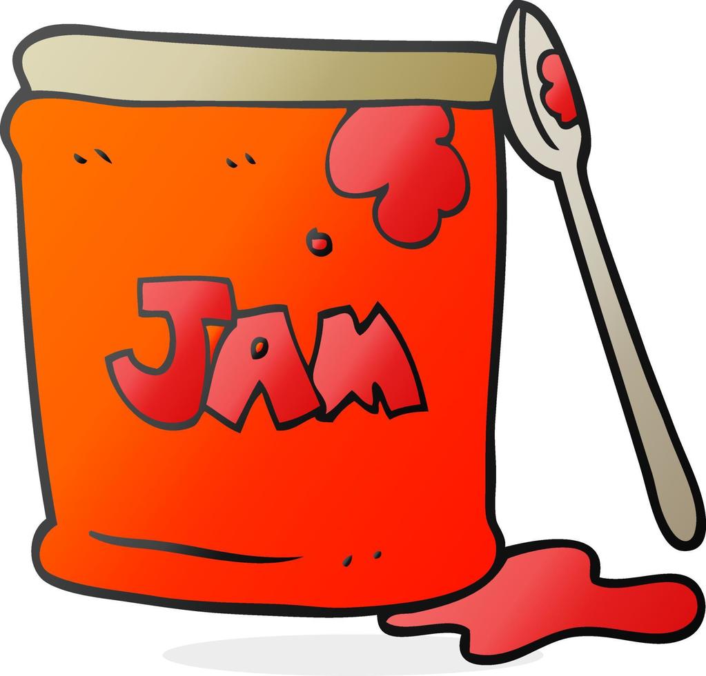 tekenfilm jam pot vector