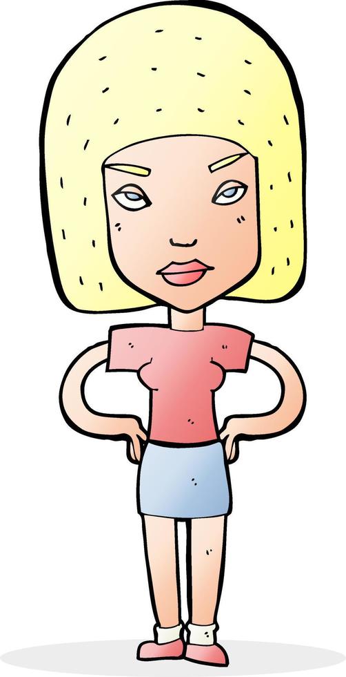 cartoon geërgerde vrouw vector