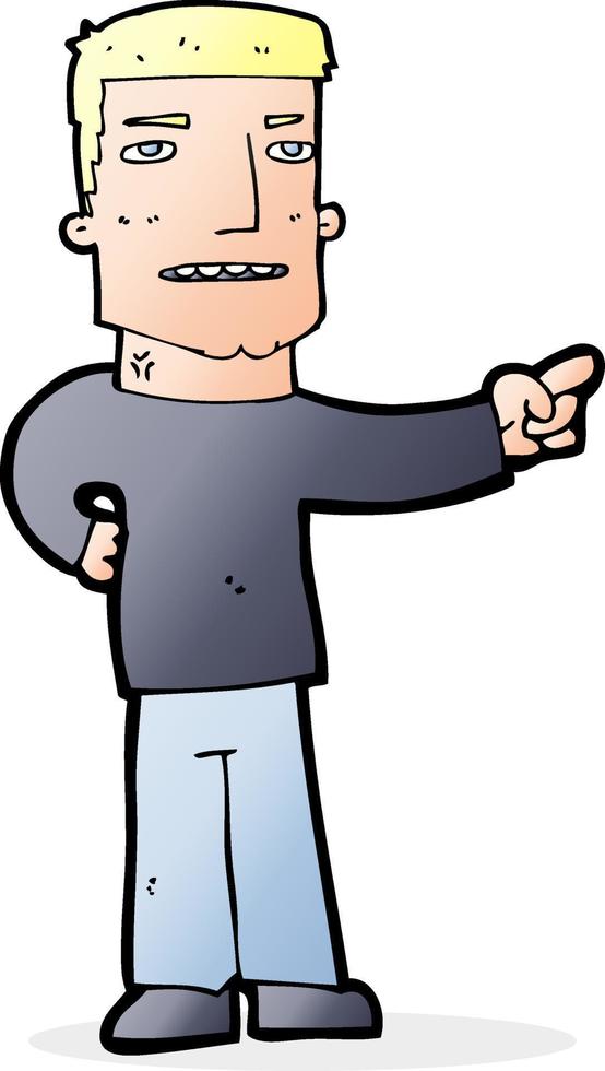 cartoon man wijzend vector