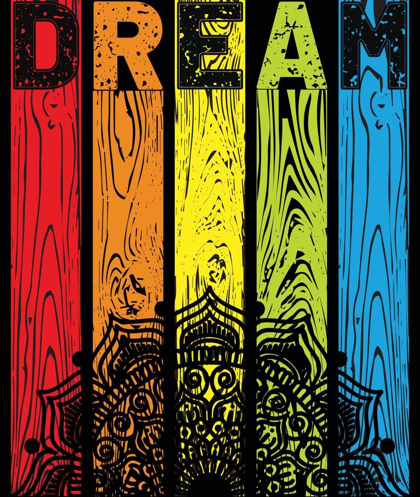 droom abstract kunst t overhemd ontwerp met modern en uniek concept vector illustratie