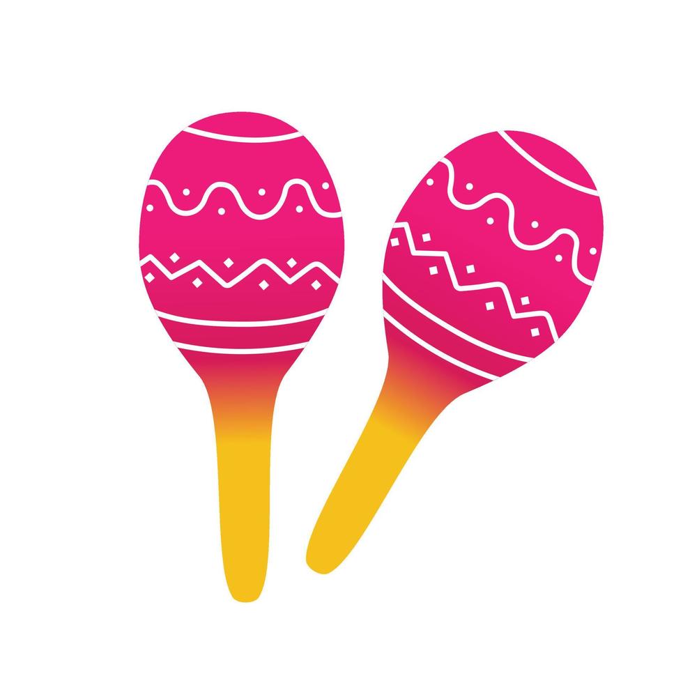 maraca, shaker of chac-chac, musical instrument voor carnaval of festival. vector illustratie