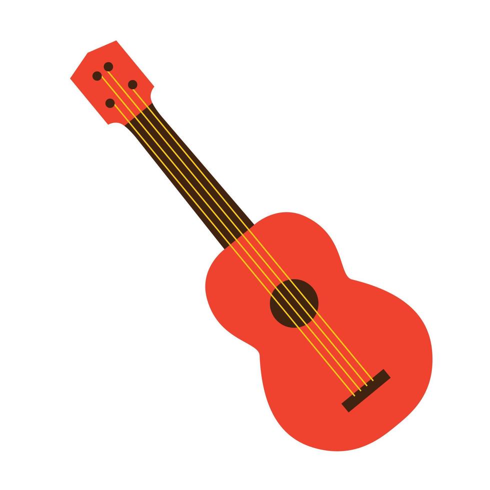 rood ukelele. musical instrument. Brazilië carnaval. vector illustratie