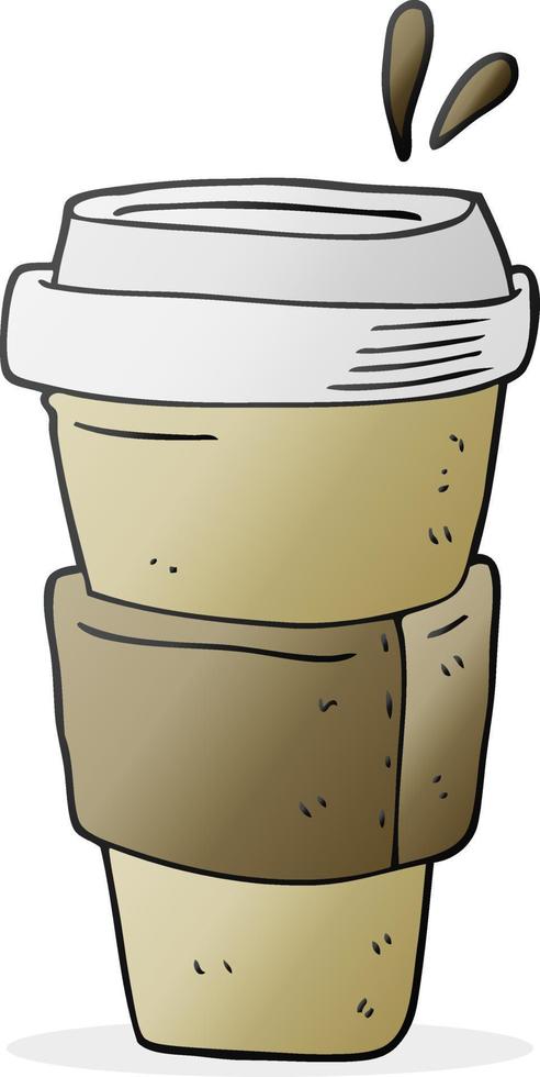 cartoon koffiekopje vector