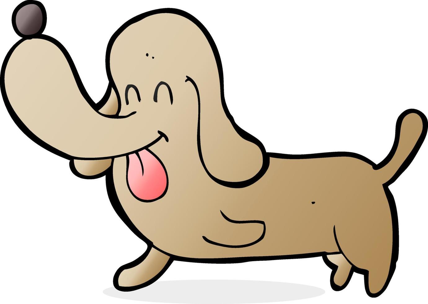 tekenfilm gelukkige hond vector