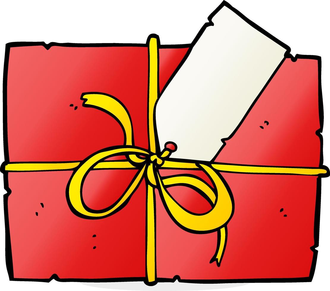 cartoon verpakt cadeau vector