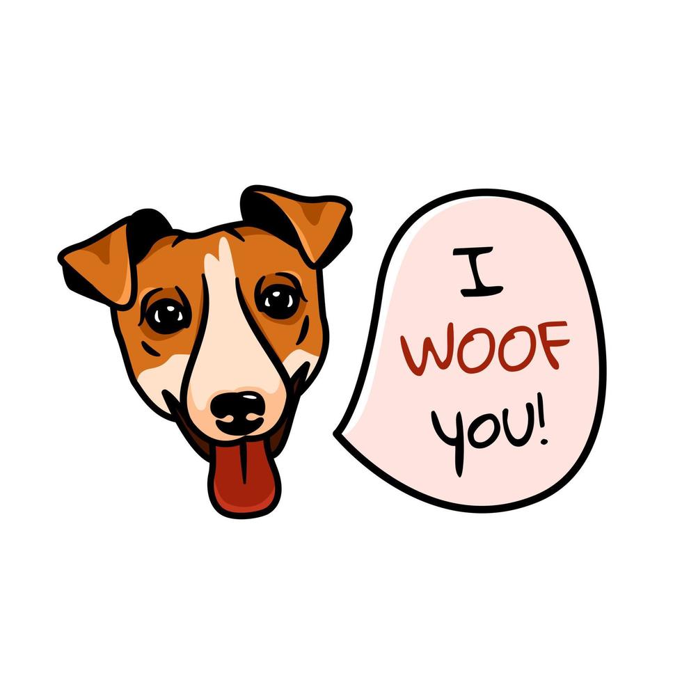 detailopname van een hond s hoofd. vector illustratie, in tekenfilm stijl, is klaar voor het drukken Aan t-shirts, kleren, affiches, ansichtkaarten en veel meer.