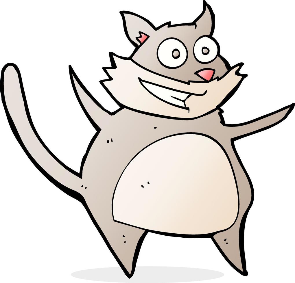 grappige cartoon kat vector