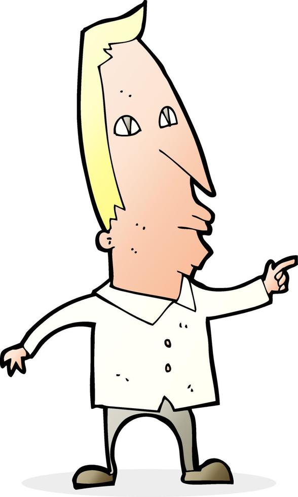 cartoon wijzende man vector