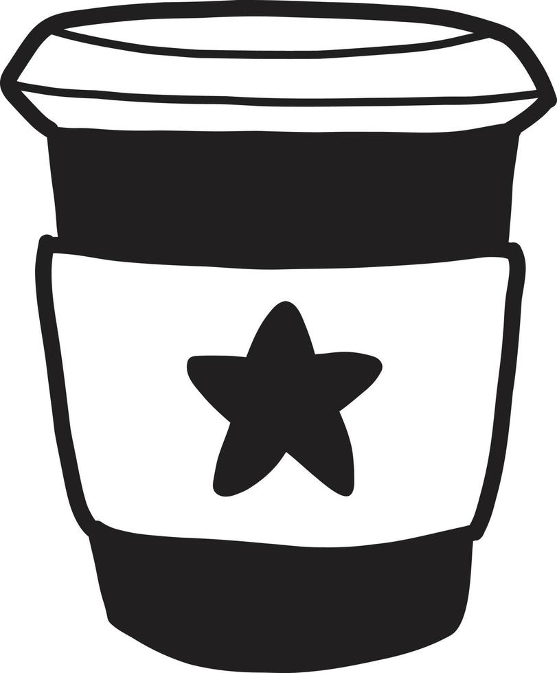 hand- getrokken Kerstmis heet koffie mokken illustratie vector