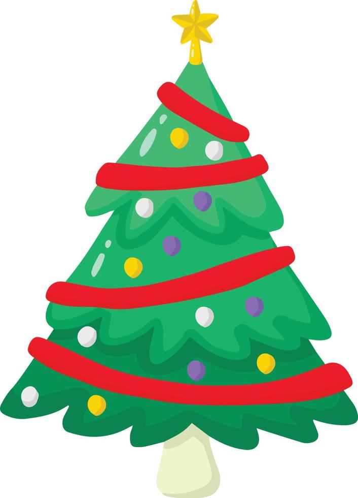 hand- getrokken Kerstmis boom illustratie vector