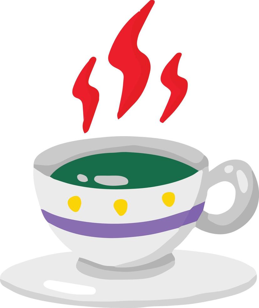 hand- getrokken Kerstmis heet koffie mokken illustratie vector