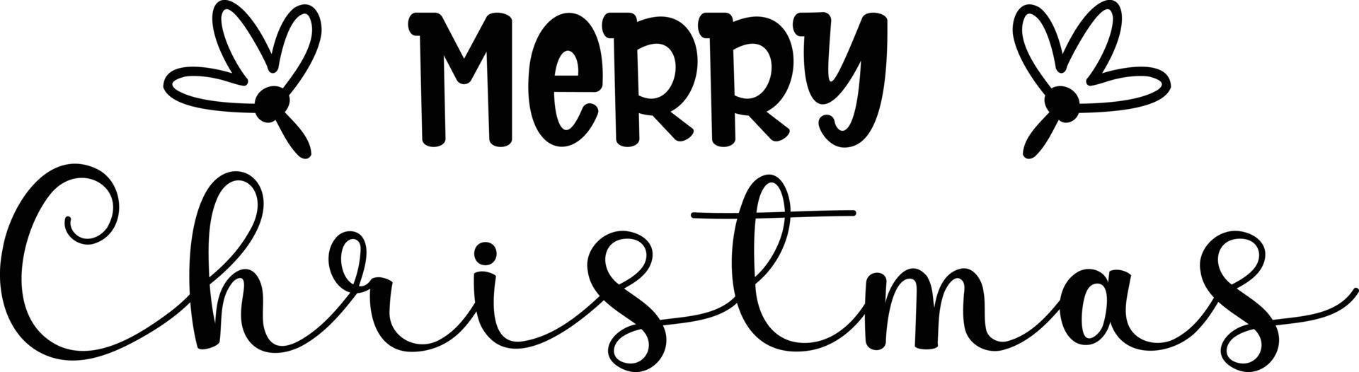 vrolijk Kerstmis belettering en citaat illustratie vector