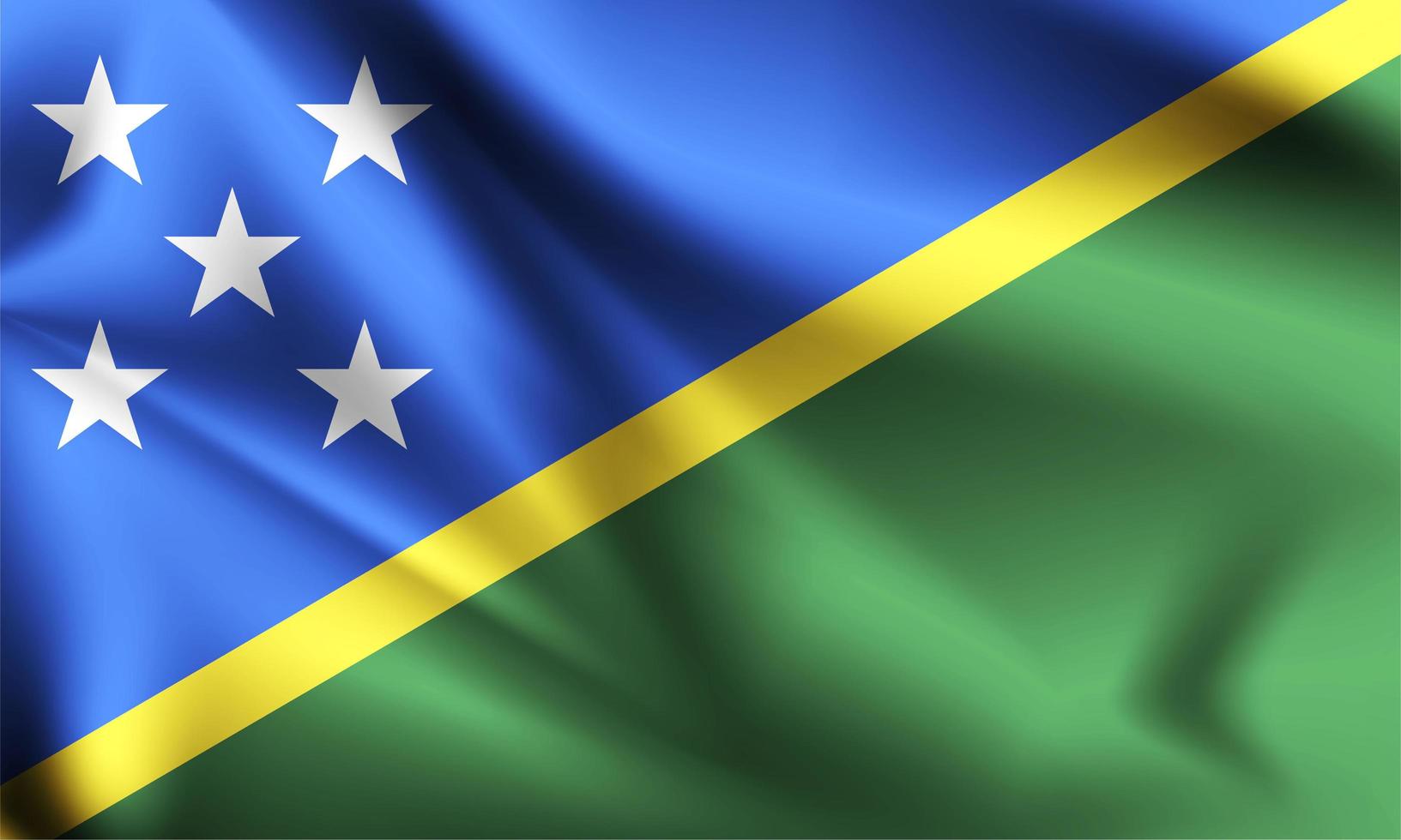 Salomonseilanden 3D-vlag vector