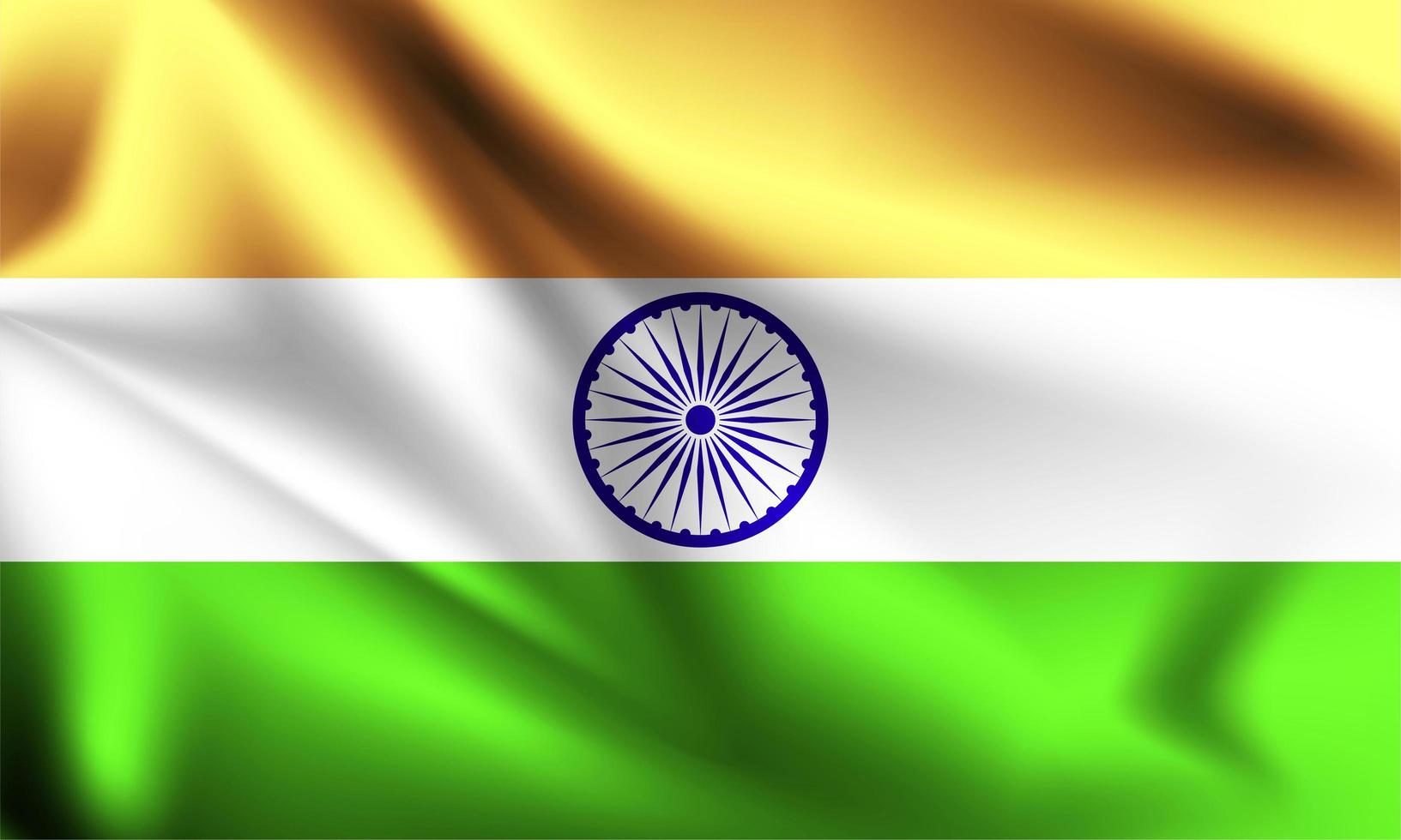 3d vlag van india vector