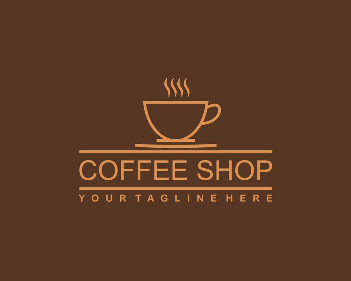 coffeeshop vintage logo sjabloon vector