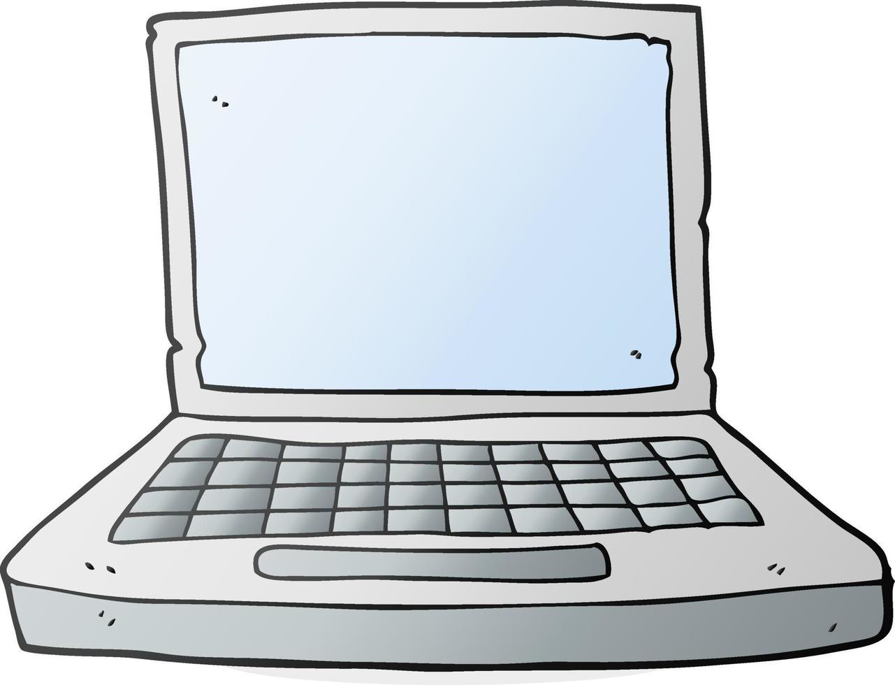 cartoon laptop computer vector