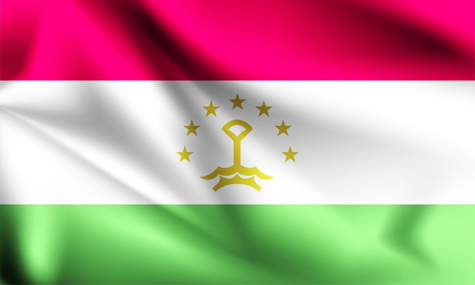 Tadzjikistan 3D-vlag vector