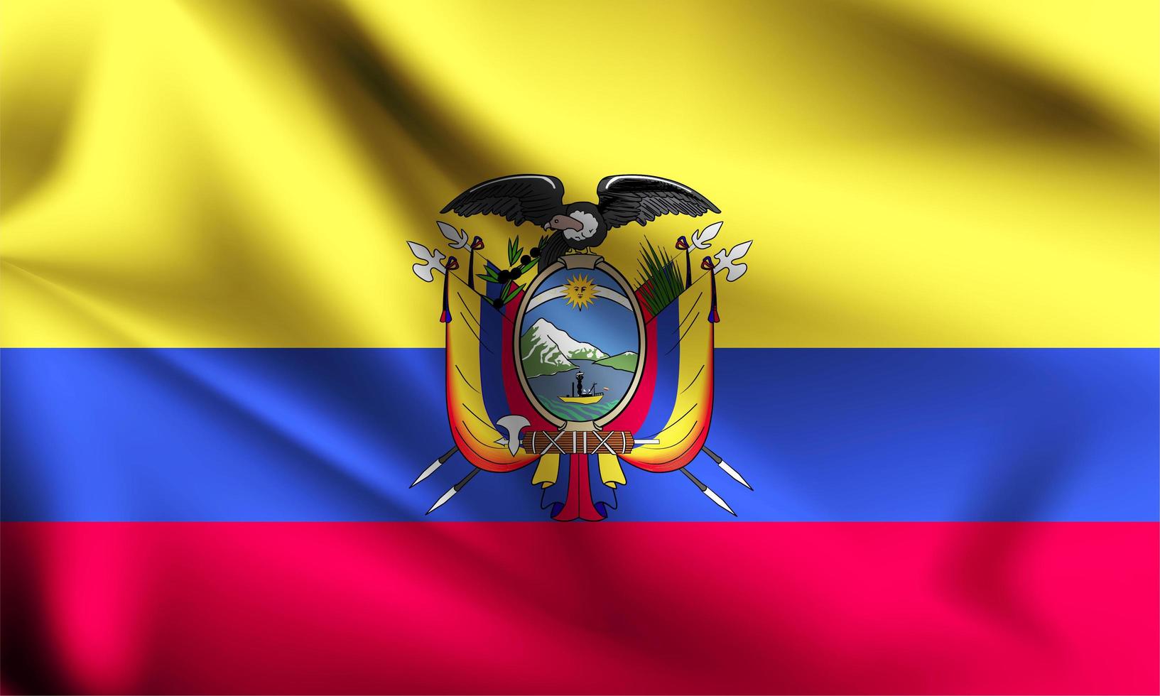Ecuador 3D-vlag vector