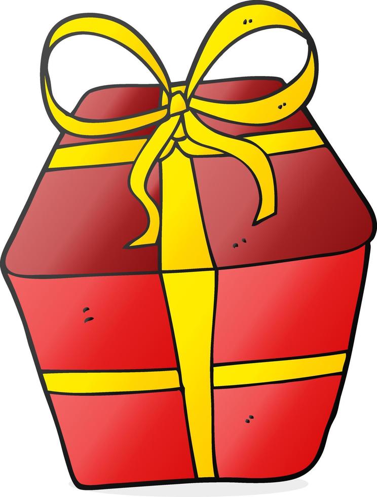 cartoon verpakt cadeau vector