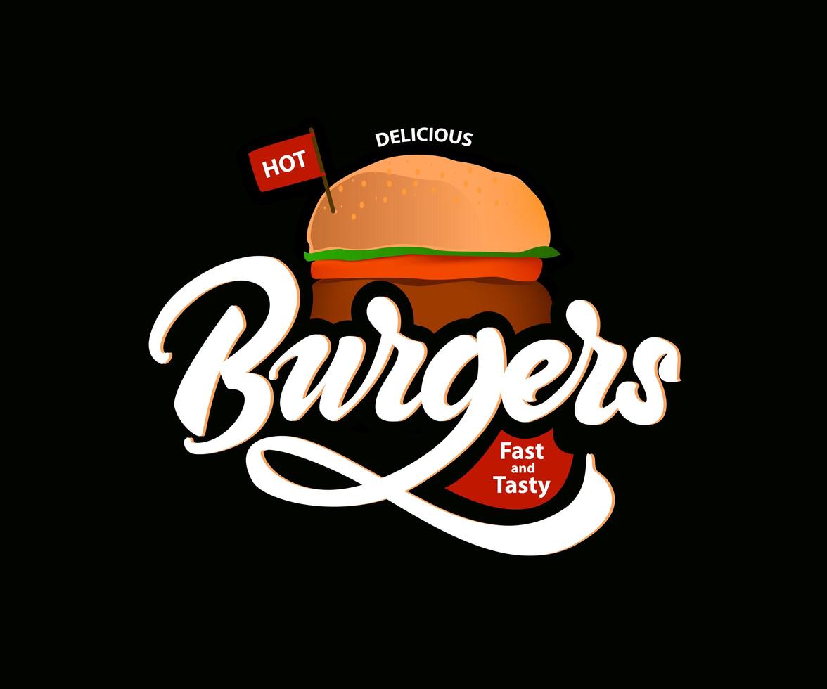 heerlijke warme hamburgers vector