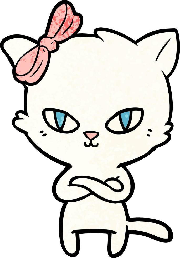 schattige cartoon kat vector