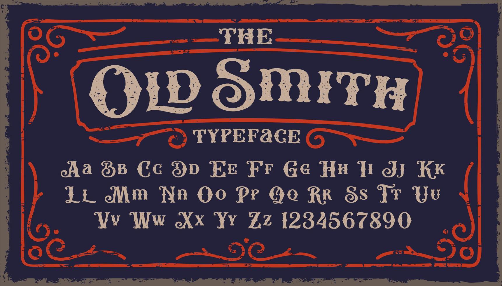 oude smith lettertype vector