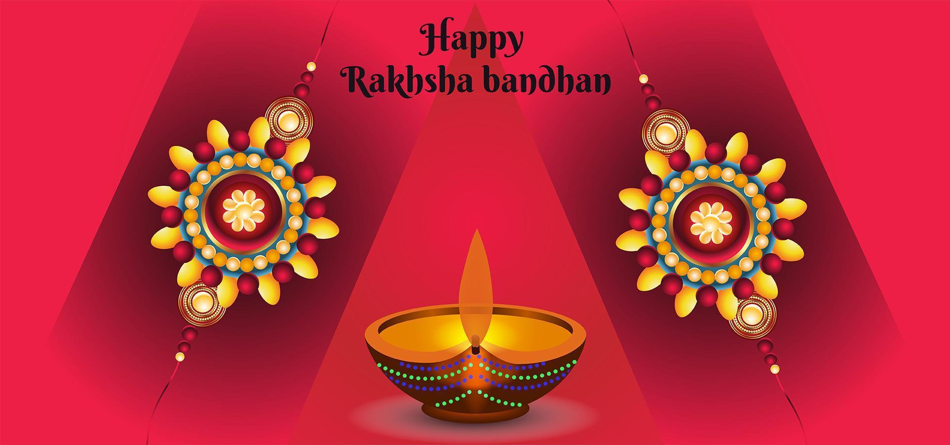 gelukkige raksha bandhan vieringen achtergrond vector