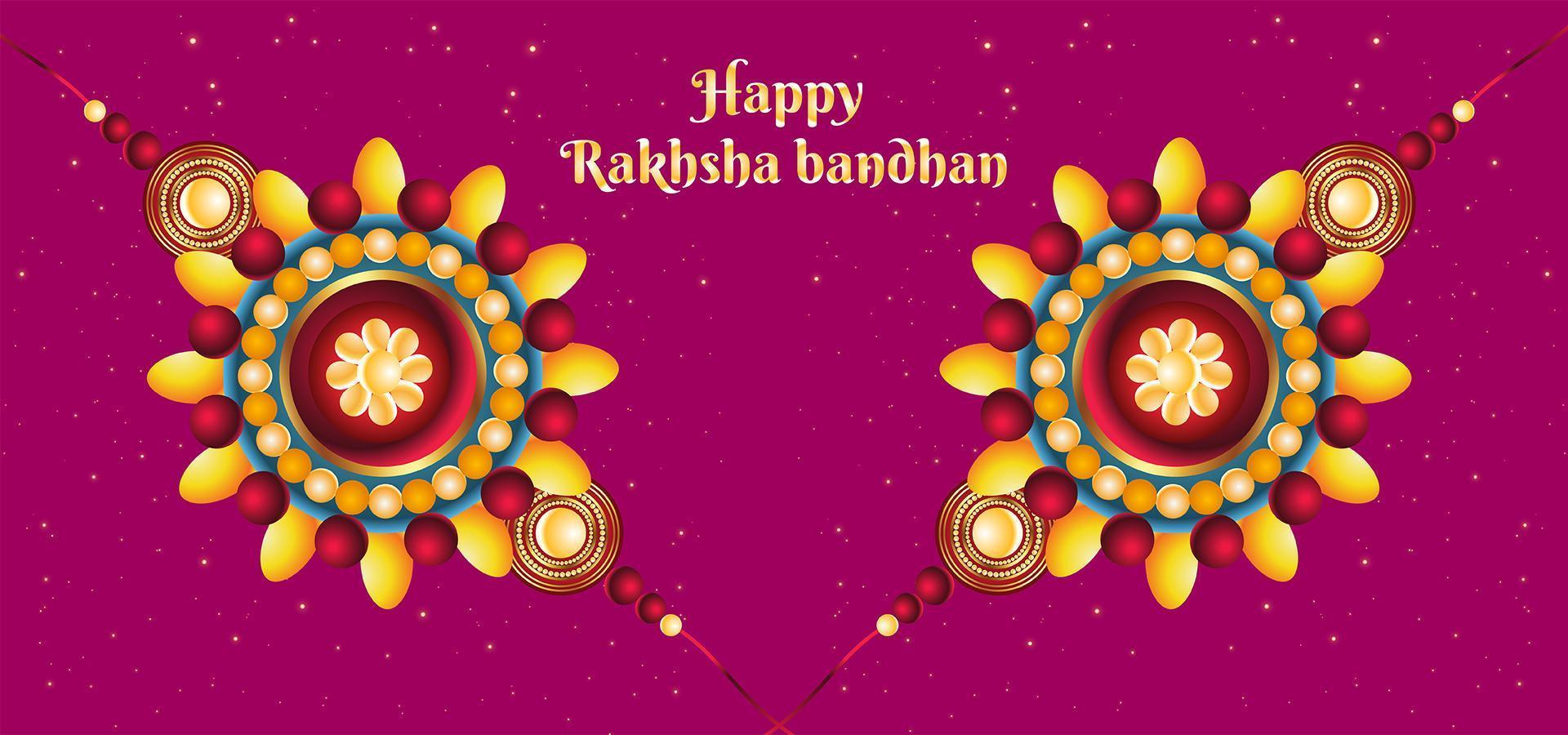 gelukkige raksha bandhan kleurrijke achtergrond vector