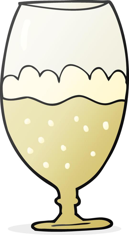 tekenfilm bier in glas vector