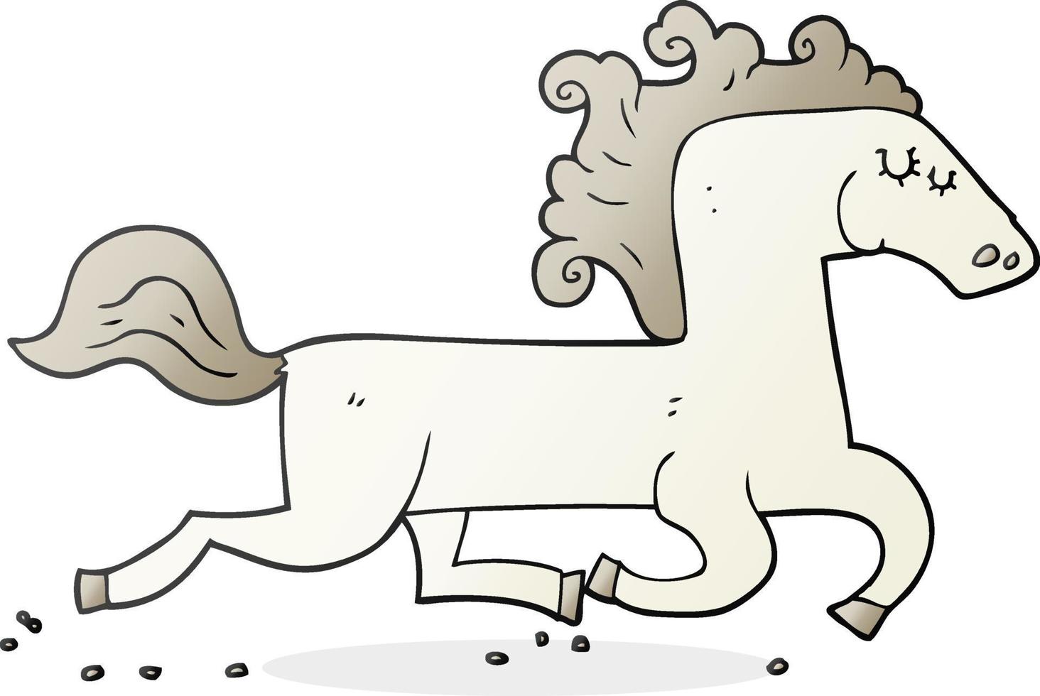 tekenfilm rennend paard vector