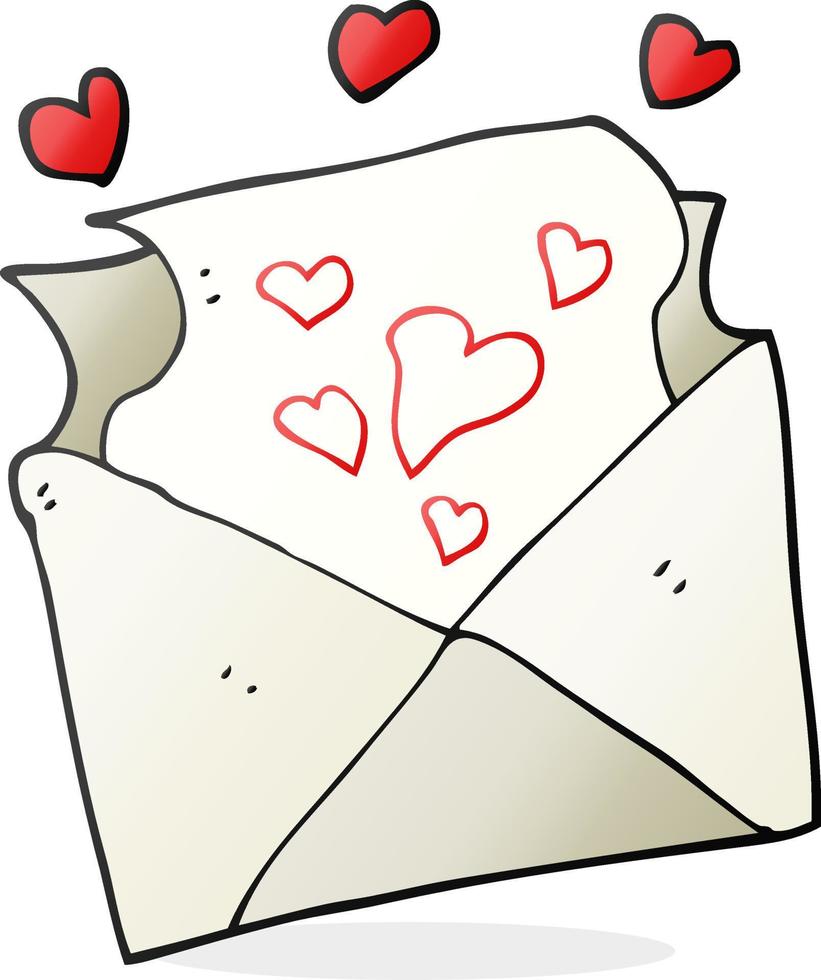 tekenfilm liefde brief vector