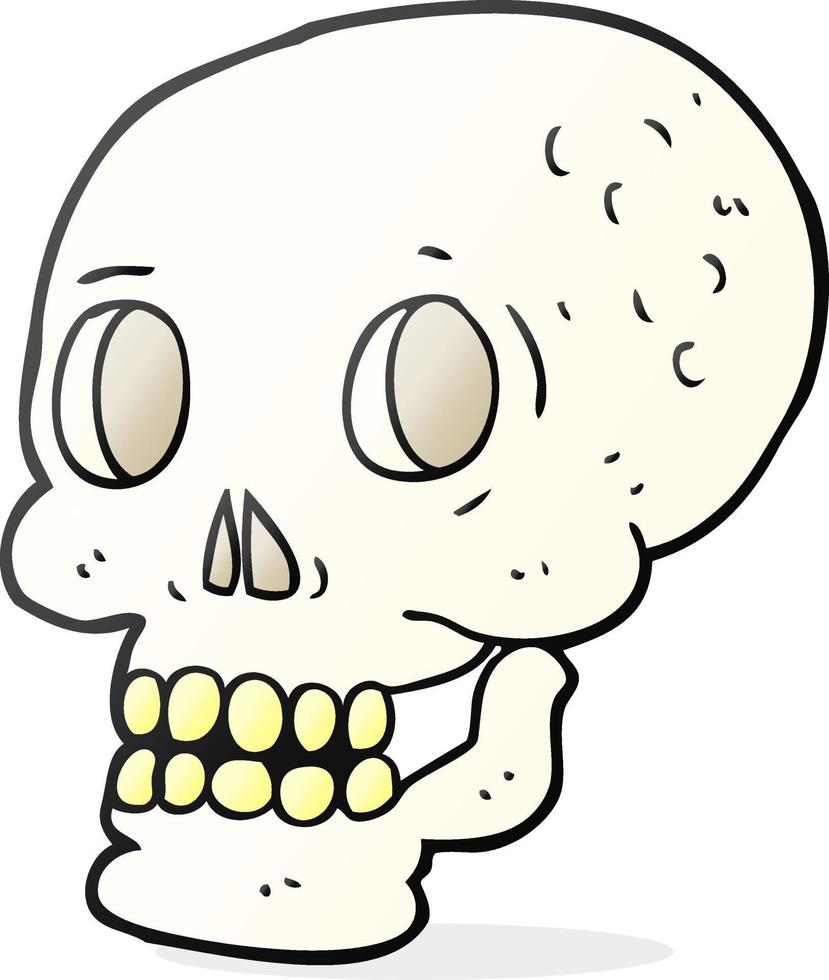 cartoon halloween schedel vector