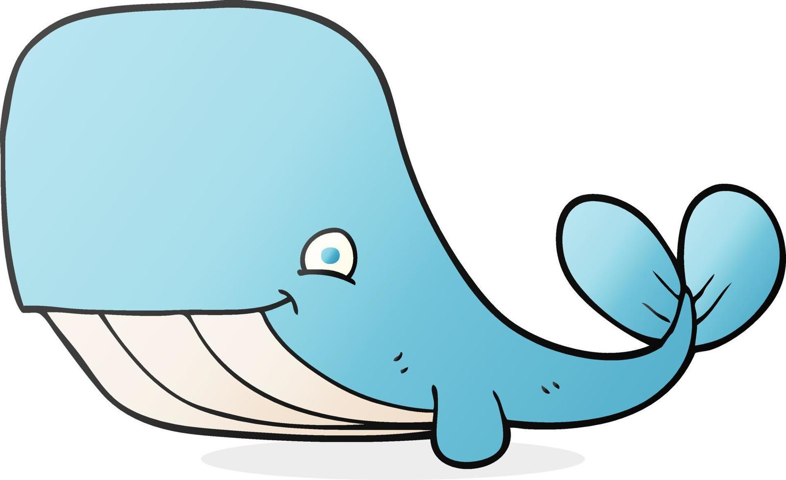 cartoon gelukkige walvis vector